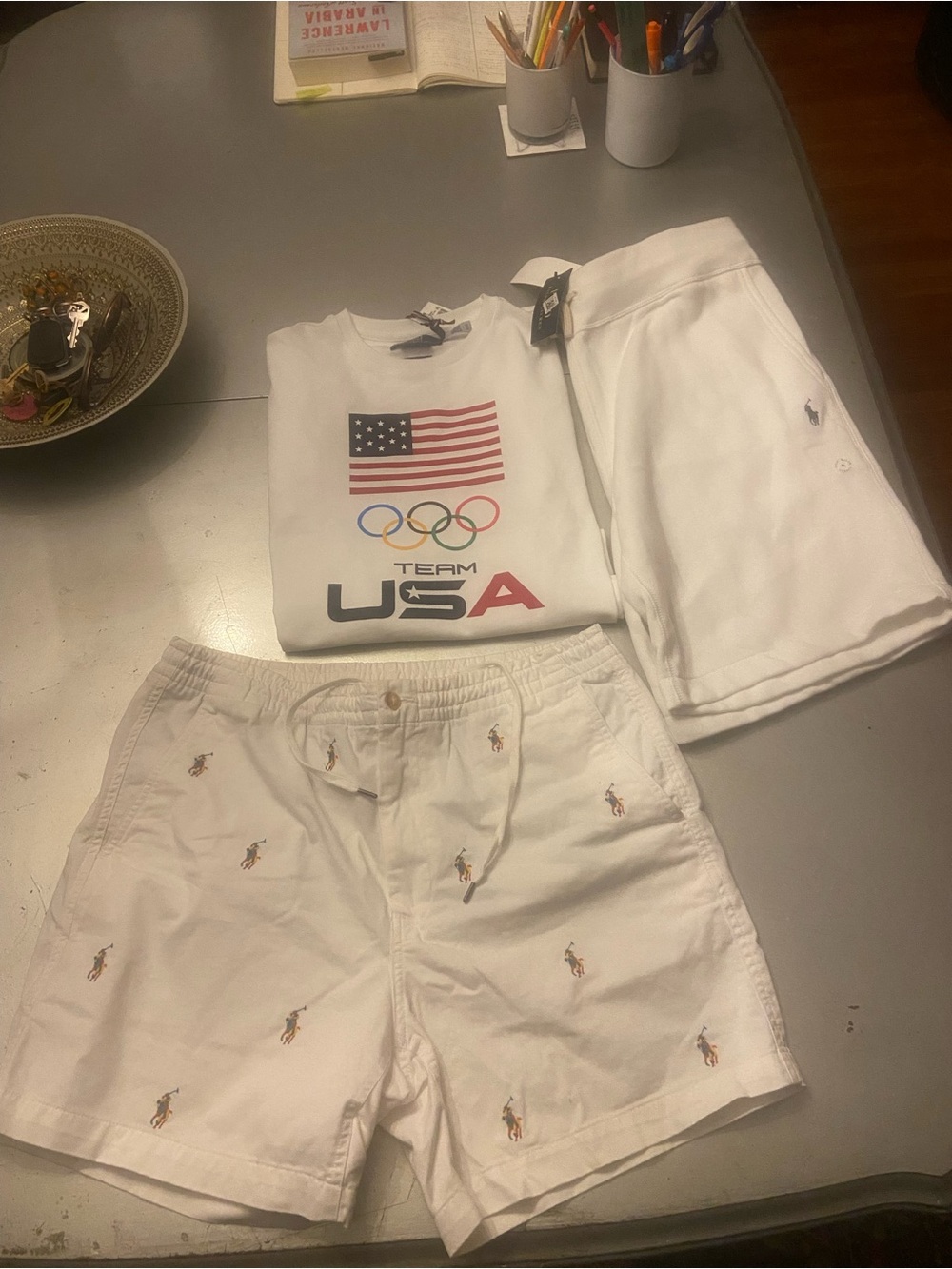 Polo by Ralph Lauren White Team USA Olympic Tee w shorts 🩳 bundle